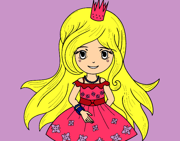 Desenho Princesa primavera pintado por LiliGumelo