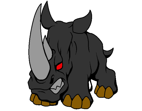 Desenho Rinoceronte II pintado por mmmmmmmmmm