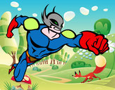 Desenho Super-herói sem uma capa pintado por FelipeGim