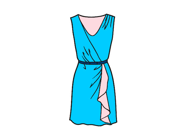 Desenho Vestido simples pintado por enila