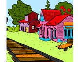 Desenho Estação de comboio pintado por sandy1987