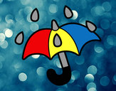 Desenho Guarda-chuva aberto pintado por jaquelinee