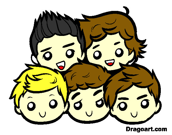Desenho One Direction 2 pintado por marcela2