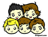 Desenho One Direction 2 pintado por marcela2