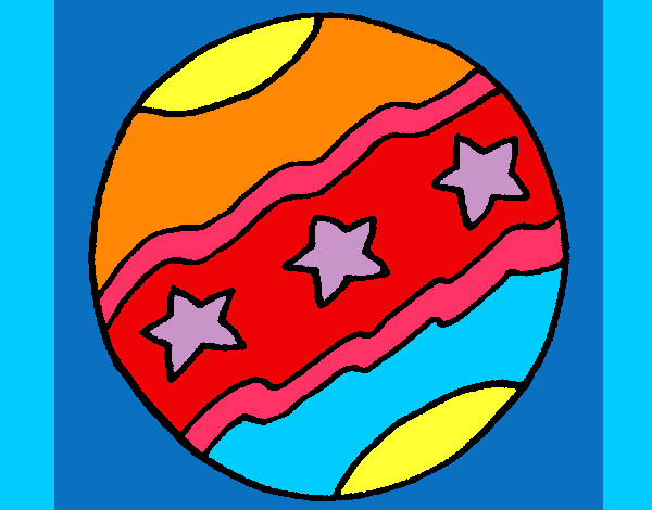 Desenho Bola grande pintado por sandy1987