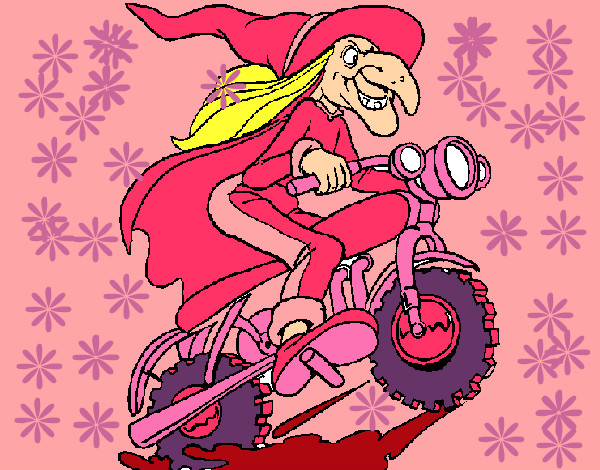 Bruxa numa moto