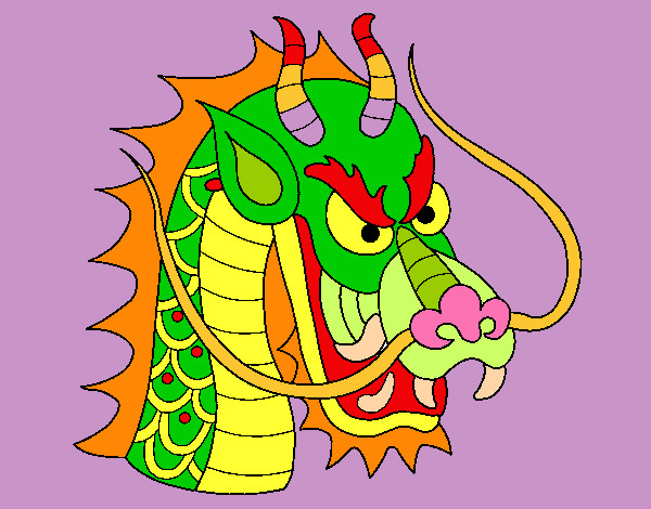 Desenho Cabeça de dragão pintado por sandy1987