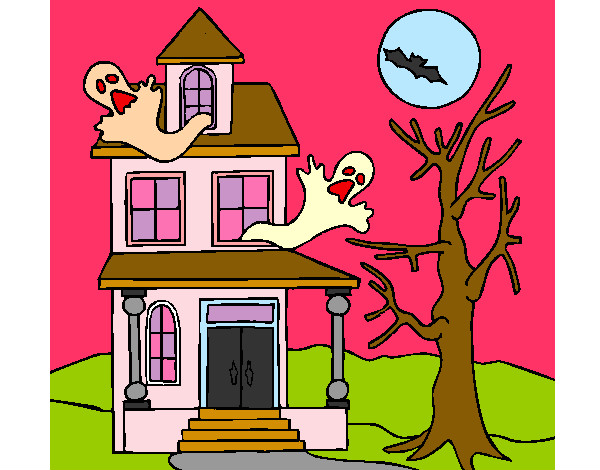 Desenho Casa do terror pintado por Regiene