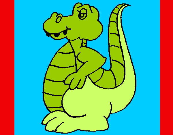 Desenho Crocodilo pintado por eduardo2