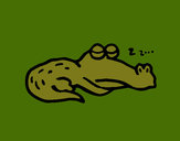 Desenho Crocodilo a dormir pintado por Guilerme2