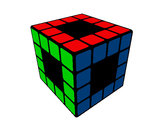 Desenho Cubo de Rubik pintado por Lady