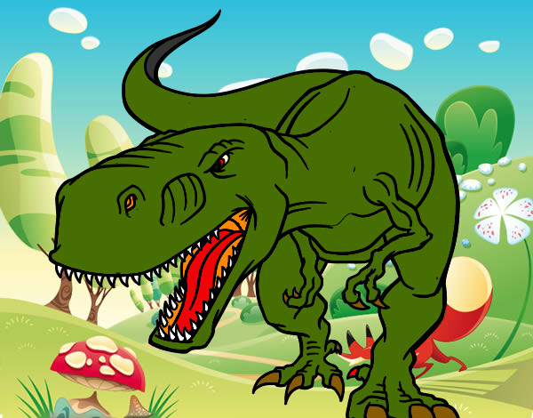 Desenho Dinossauro aborrecido pintado por jgbraga