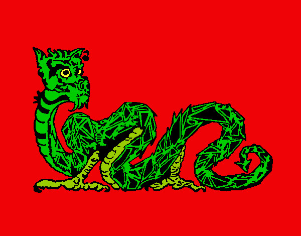 Desenho Dragão oriental pintado por sandy1987