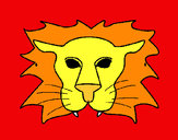 Desenho Leão pintado por sandy1987