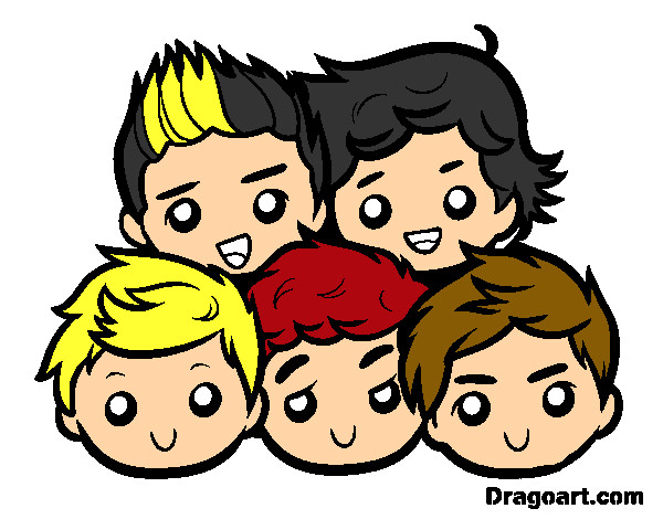 Desenho One Direction 2 pintado por isabellame