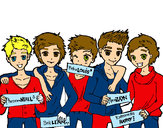 Desenho Os meninos do One Direction pintado por isabellame