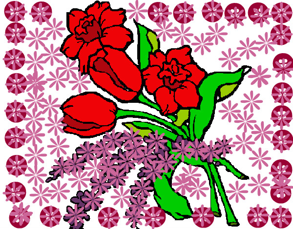 Desenho Ramo de flores pintado por nicksilvan