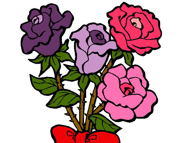 Desenho Ramo de rosas pintado por Regiene