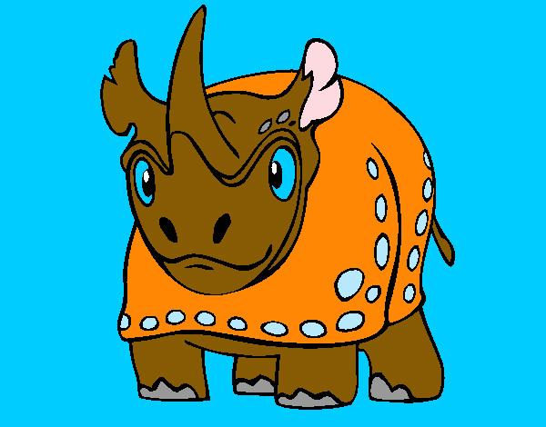 Desenho Rinoceronte 4 pintado por eduardo2