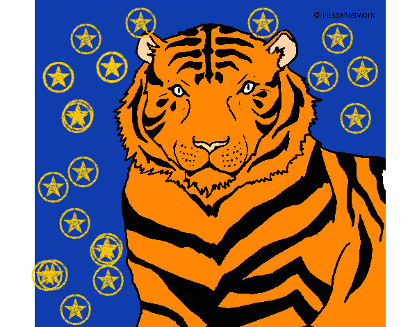 Desenho Tigre pintado por nicksilvan
