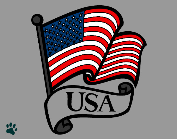 Desenho Bandeira dos Estados Unidos pintado por ViD4LoK4