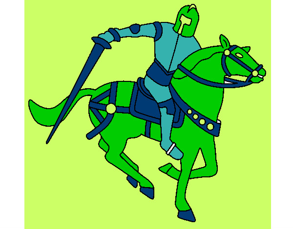 Desenho Cavaleiro a cavalo IV pintado por kaioc