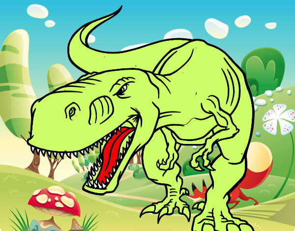 Desenho Dinossauro aborrecido pintado por eduardo2