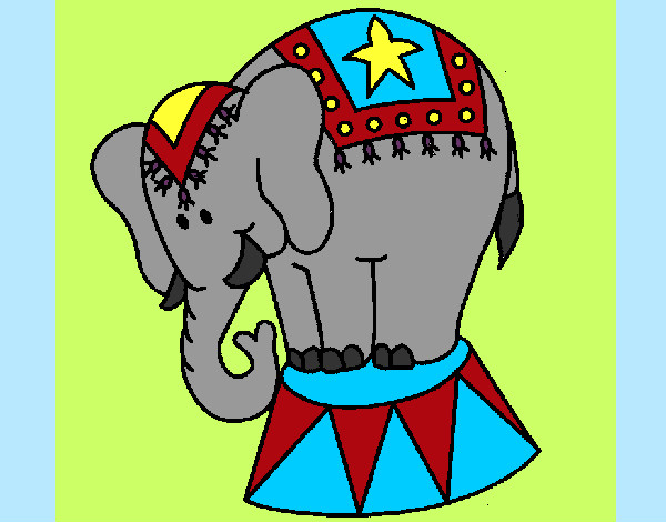 Desenho Elefante a actuar pintado por katiucia