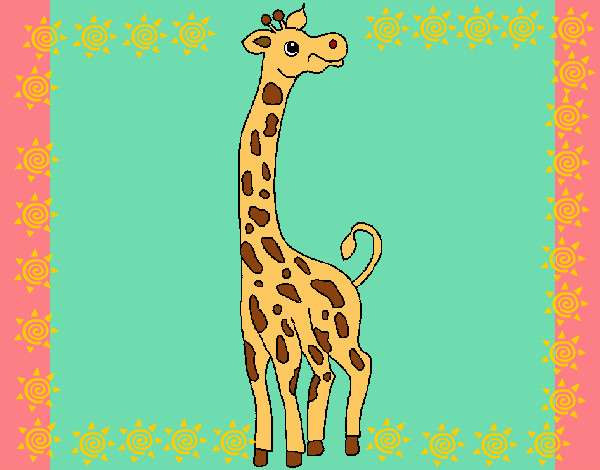 Desenho Girafa pintado por katiucia