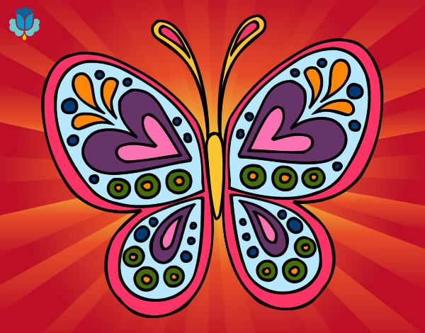 Desenho Mandala borboleta pintado por katiucia