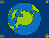 Desenho Planeta terra pintado por anady