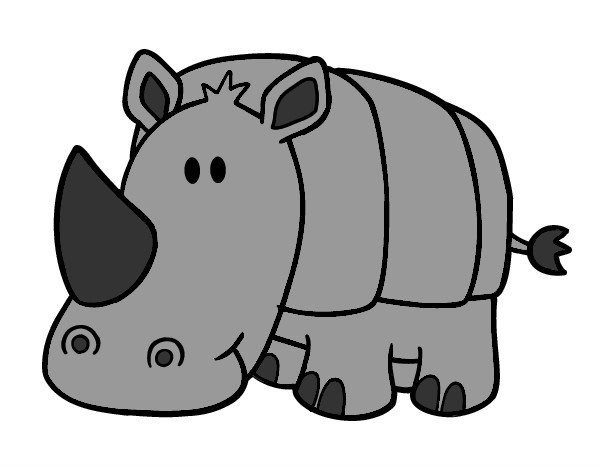 Desenho Rhino bebê pintado por gilucas