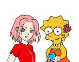 Desenho Sakura e Lisa pintado por Brenda45