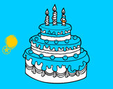 Desenho Torta de Aniversário pintado por Ana26