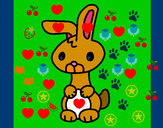 Desenho Art o coelho pintado por Clarinha2