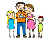 Desenho Família unida pintado por augustosk