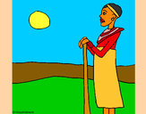 Desenho Massai pintado por Berenice