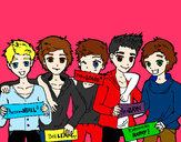 Desenho Os meninos do One Direction pintado por Tokiiwa