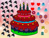 Desenho Torta de Aniversário pintado por Clarinha2