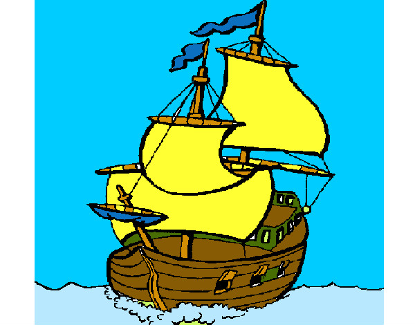 Desenho Barco pintado por clarab