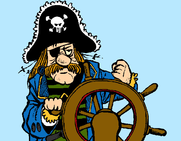 Desenho Capitão pirata pintado por clarab