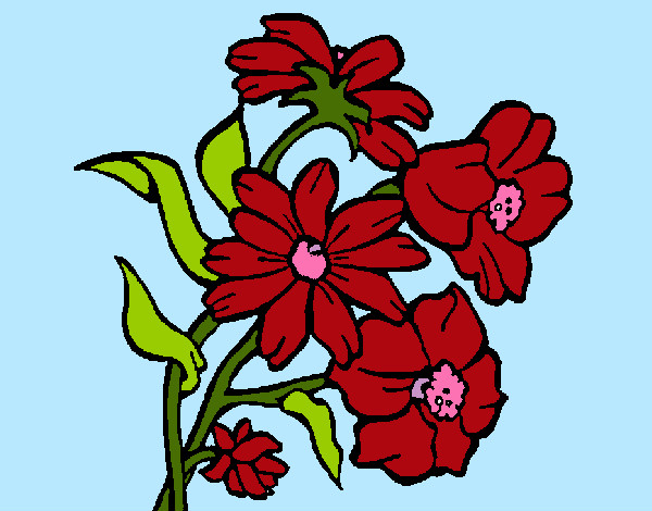 Desenho Flores pintado por clarab