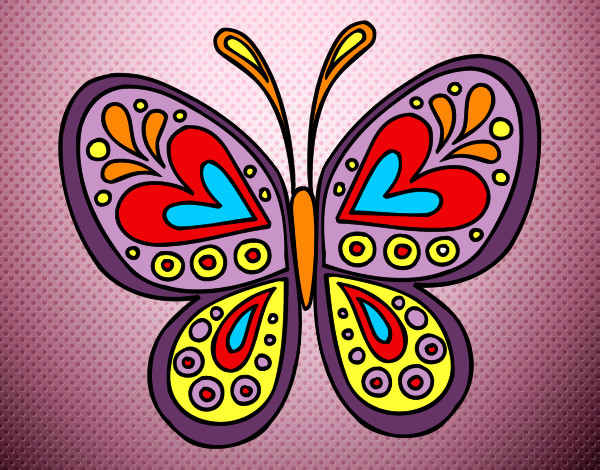 Desenho Mandala borboleta pintado por Duda20