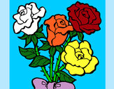 Desenho Ramo de rosas pintado por Ninhara