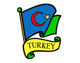 Desenho Bandeira da Turquia pintado por Mauri