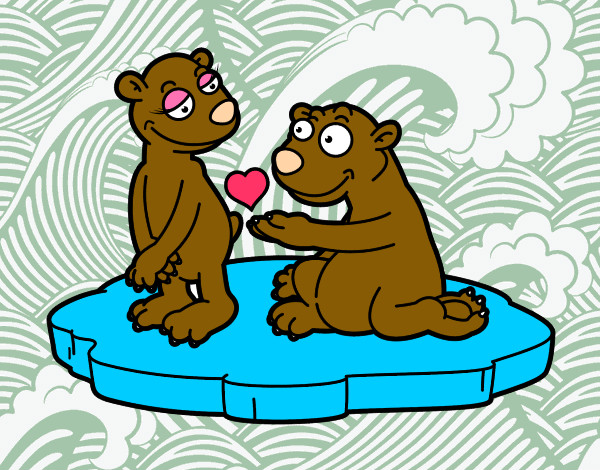Desenho Casal de ursos apaixonados pintado por aninhabb