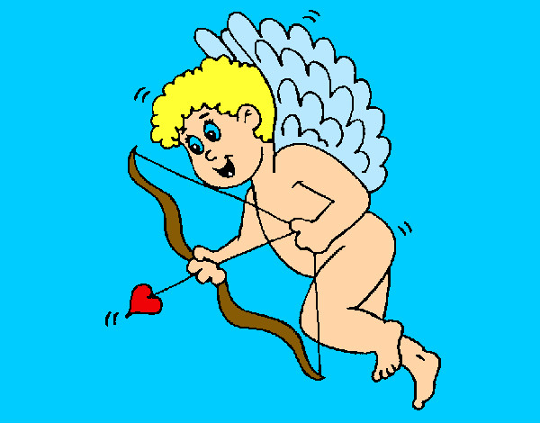 Cupido com grandes asas
