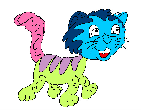 Desenho Gato com manchas pintado por Adriselly