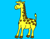 Desenho Girafa 4 pintado por cristal7