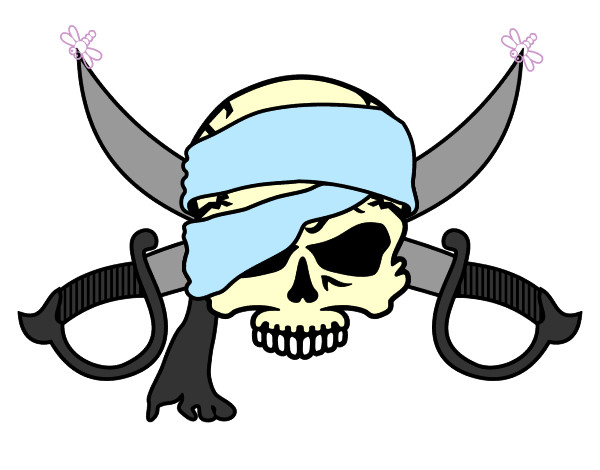 Desenho Símbolo pirata pintado por miguel1